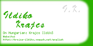 ildiko krajcs business card